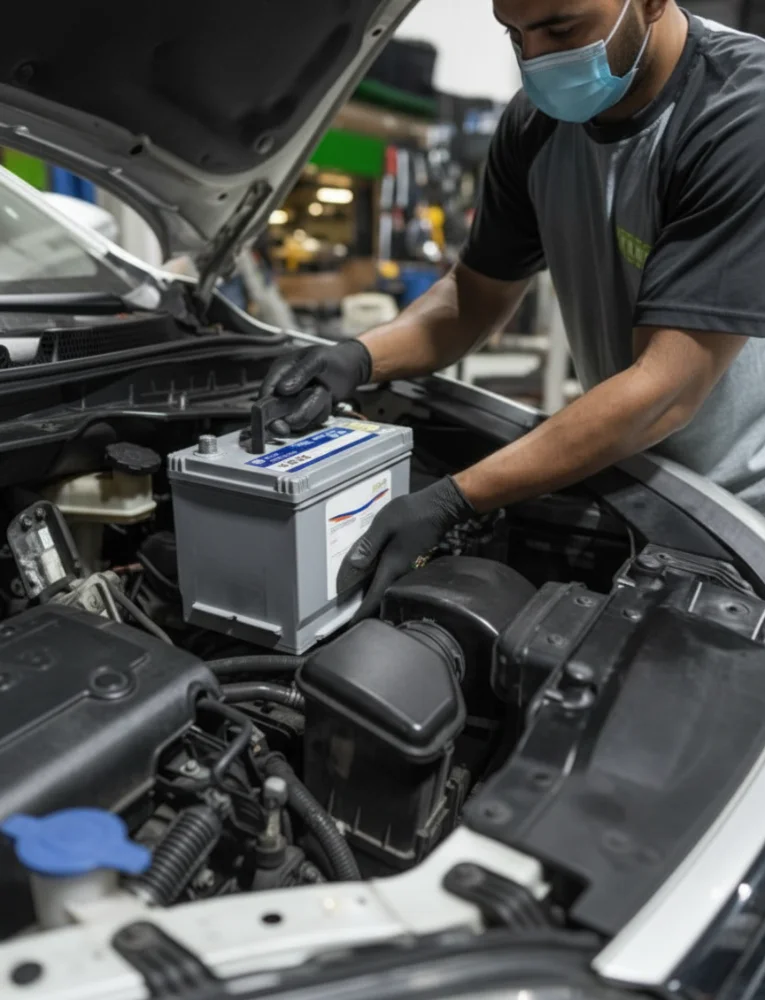 Car battery replacement in Global Village Dubai, Dubai